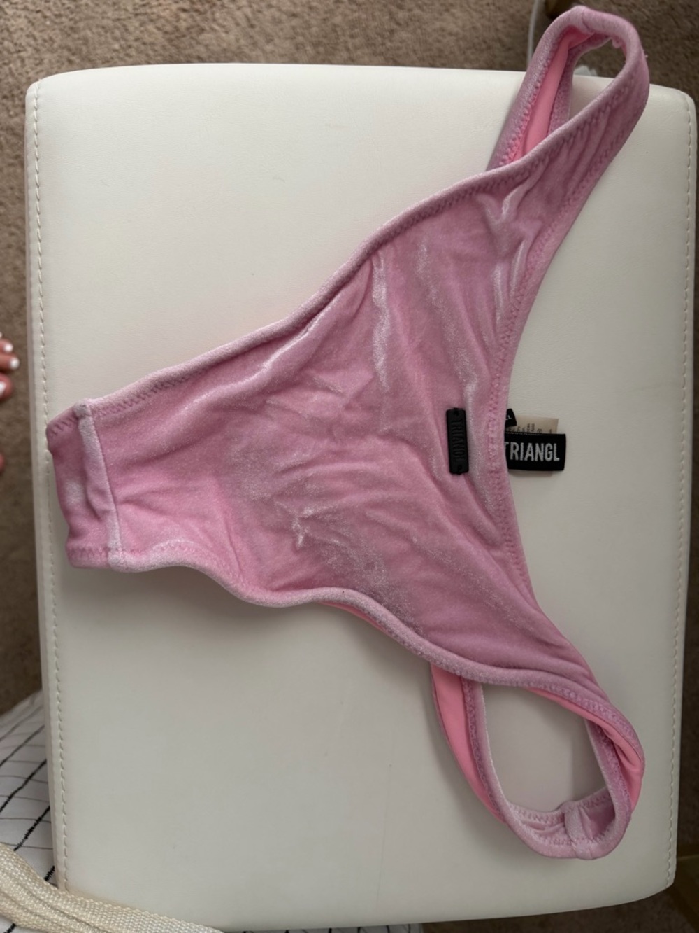 triangl swimwear Pink Velvet Bikini Bottom